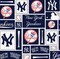 Licensed MLB New York Yankees Block Cotton 6647-B Fabric by the Yard